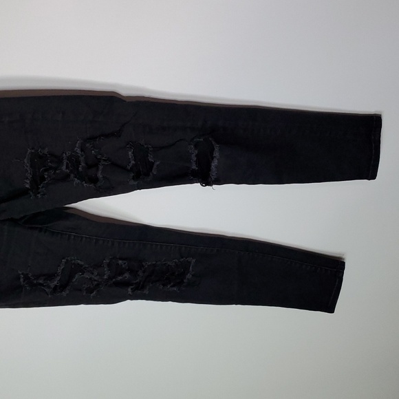 AMERICAN Eagle black next level stretch size 2 curvy high rise jeggings - Picture 3 of 8